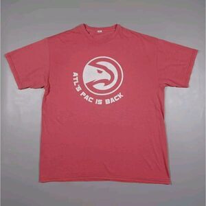 Atlanta Hawks Shirt Mens XL Red Shirt‎ Sleeve Atl's Pac Is Back Vintage